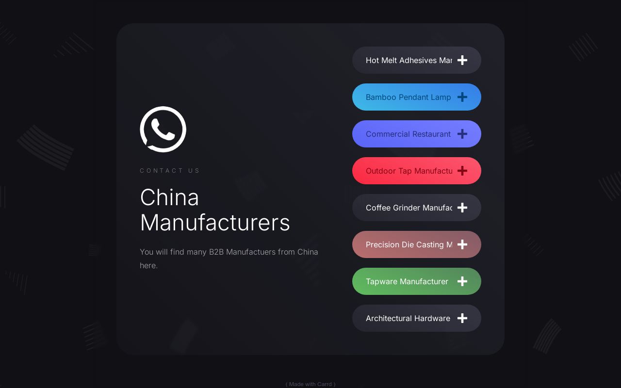 Carrd profile picture for @manufacturers